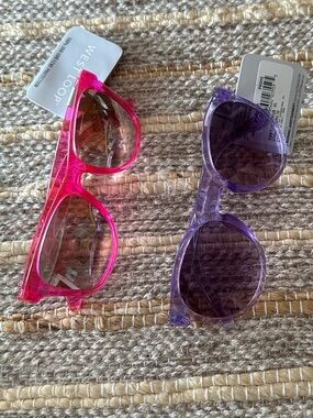 2 for $20  Pink & Purple Sunglasses - Playful Transparent Frames